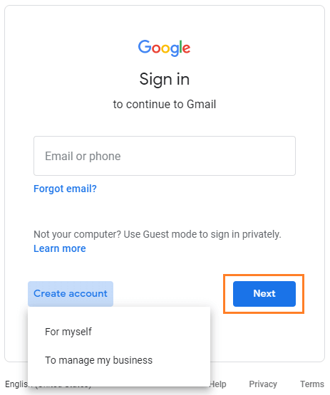 How to create Gmail account