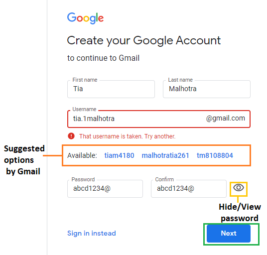 create new gmail account with my domain