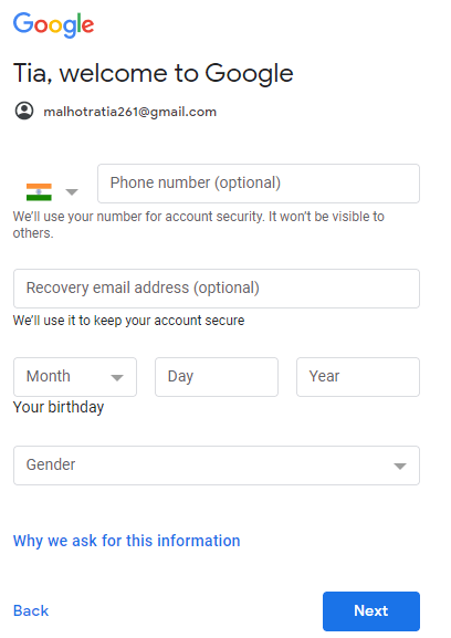 How to create Gmail account