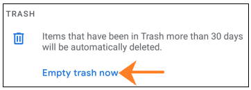 How to empty Trash in Gmail