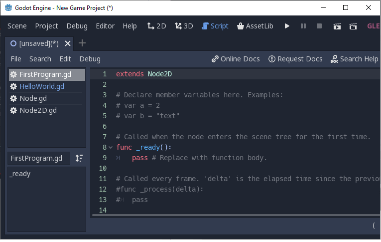 Creating First Godot Project