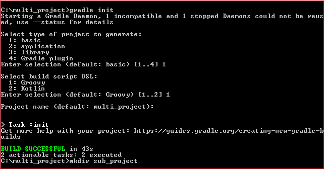 Multi-Project Build in Gradle