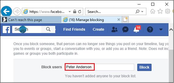 How to Block someone on Facebook