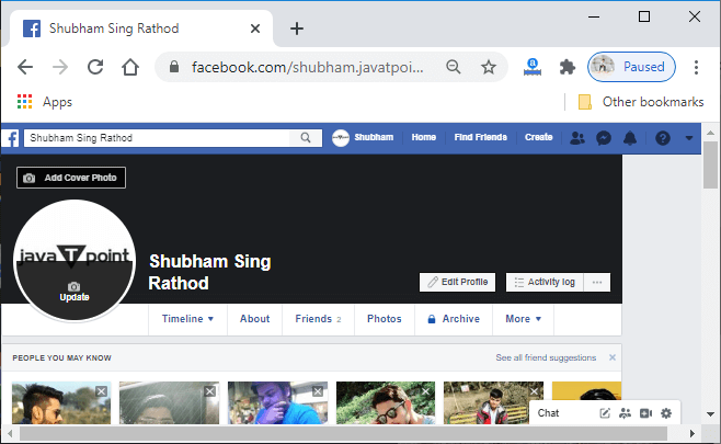 How to change profile on Facebook