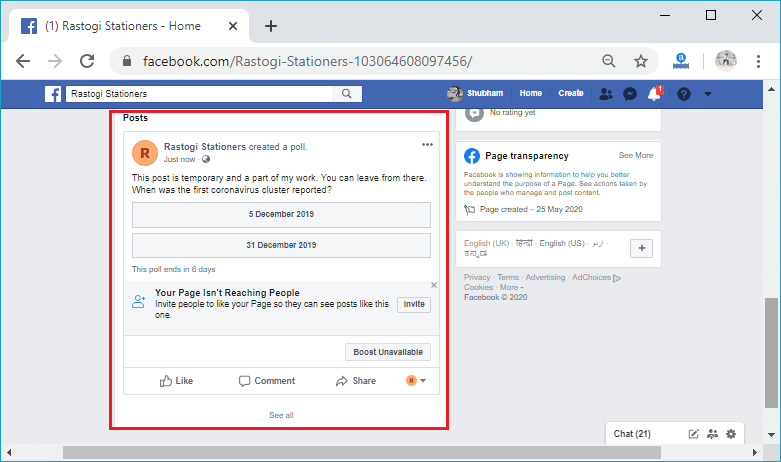 How to create a poll on Facebook
