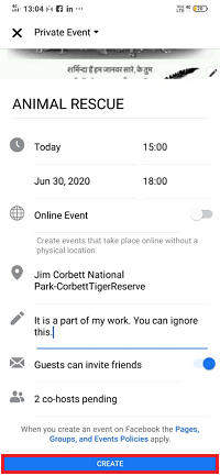 How to create an event on Facebook