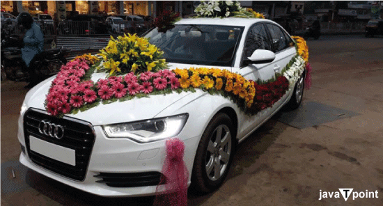 How to Decorate Your Wedding Car - Javatpoint