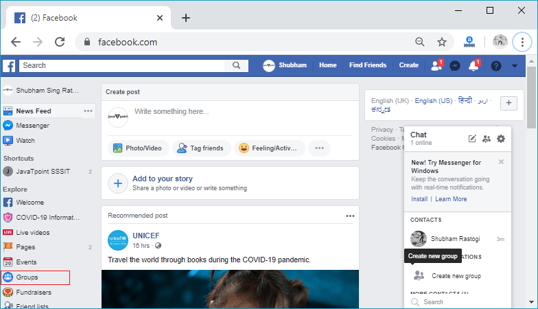 How to delete Facebook group