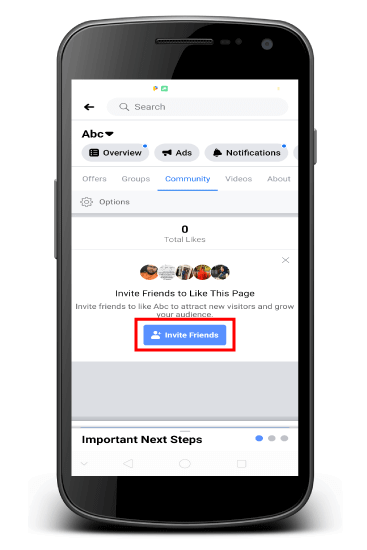 How to invite people to like your Facebook page