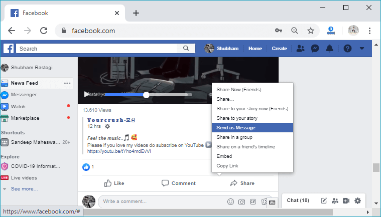 How to share a post on Facebook