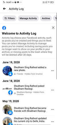 How to unhide a post on Facebook