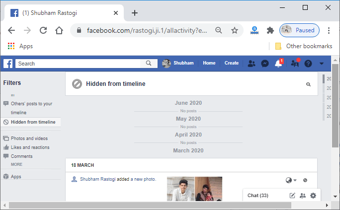 How to unhide a post on Facebook