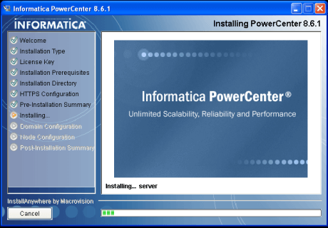 Installation of Informatica PowerCenter
