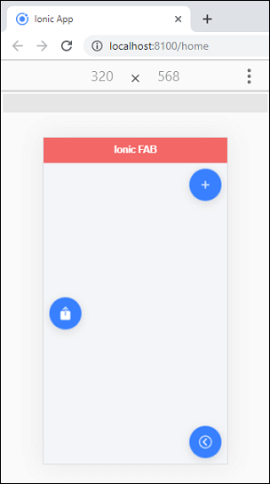 Ionic FAB Button