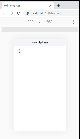 Ionic Spinner