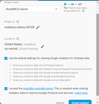 IoT Project: Google Firebase using NodeMCU ESP8266