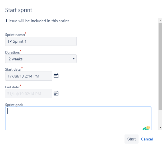 Jira Create Sprint