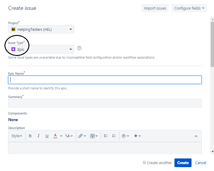 Jira Epic