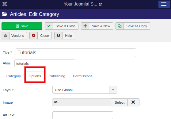 Joomla Category Management