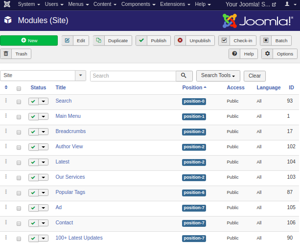 Joomla Create Modules