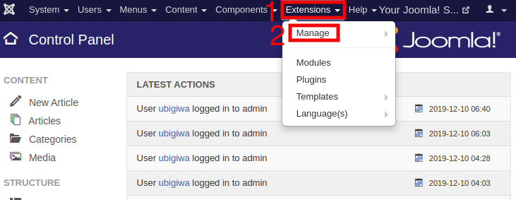 Joomla Extension Manager & Plugin Manager