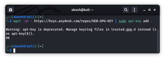 How to install AnyDesk on Kali Linux