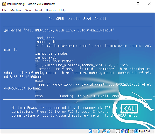 Kali Linux root password reset