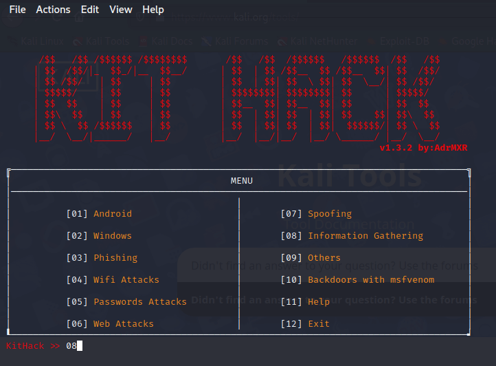 KitHack-Hacking Tools Pack in Kali Linux