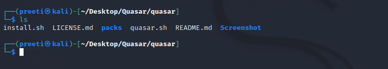 Quasar Tool in Kali Linux