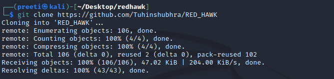 Red Hawk-Information Gathering and Vulnerability Scanning Tool in Kali Linux