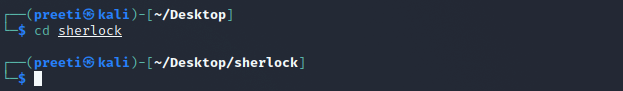 Sherlock Tool in Kali Linux