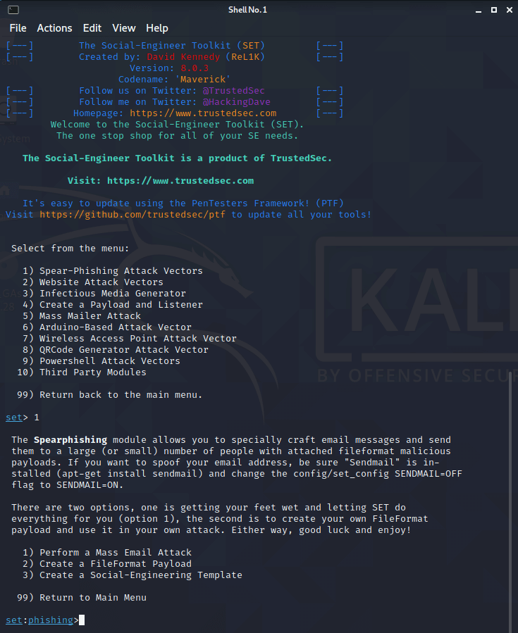 Social Engineering in Kali Linux