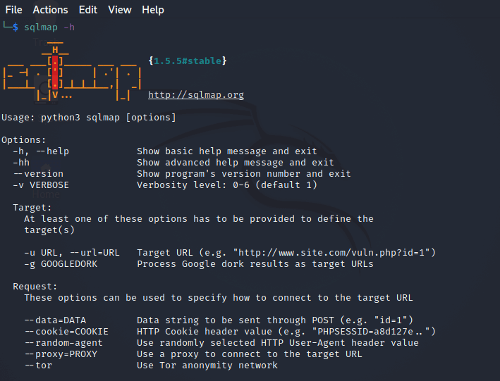 Sqlmap in Kali Linux