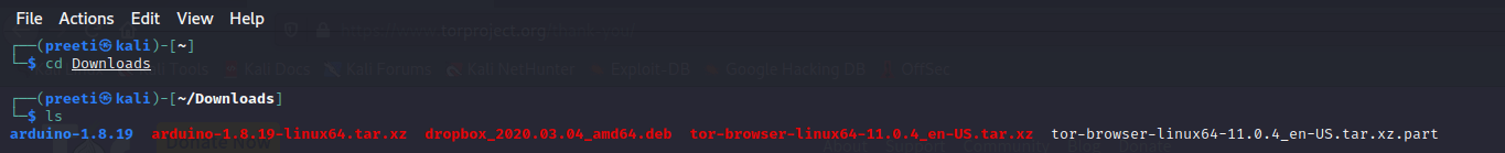Tor Browser Kali Linux