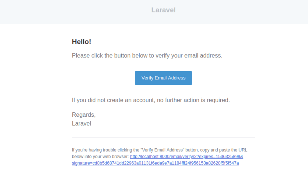Laravel 5.8 Email Verification Example