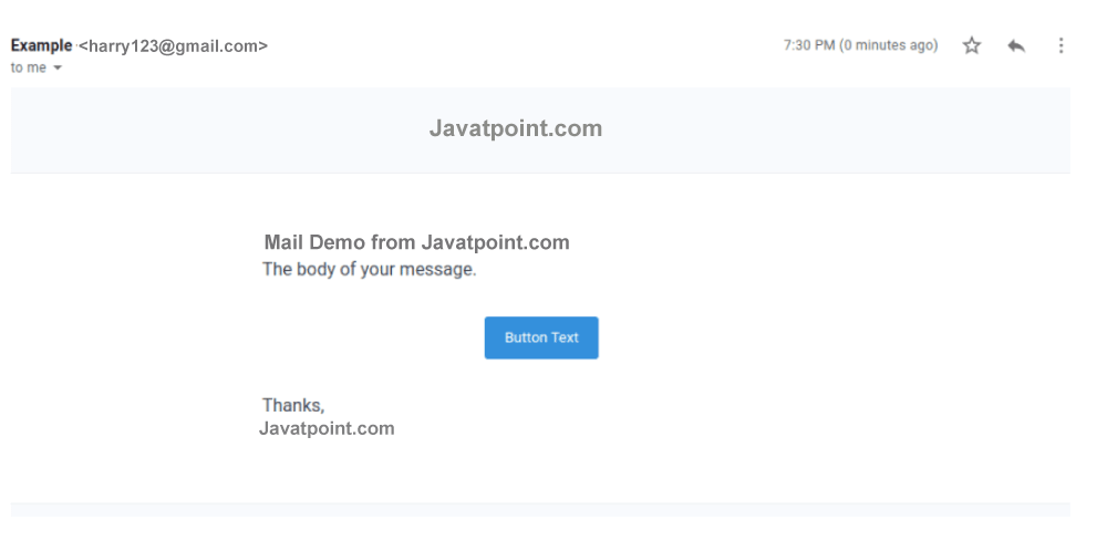 Send Email with Laravel 7/6 using Markdown Mailable Class