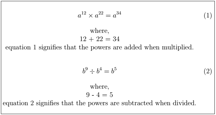 Latex Formula