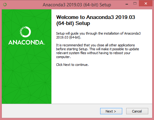 Anaconda python hot sale machine learning