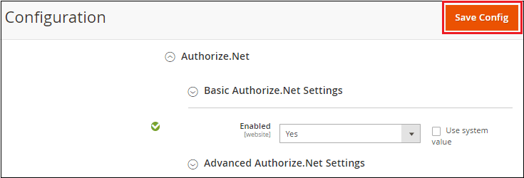 How to set up Authorize.net method in Magento 2
