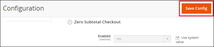 How to set up Zero Subtotal Checkout payment method in Magento 2