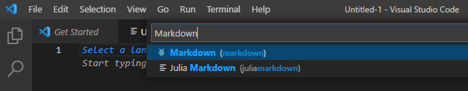 Markdown in Visual Studio