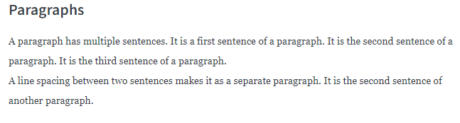 Paragraphs in Markdown