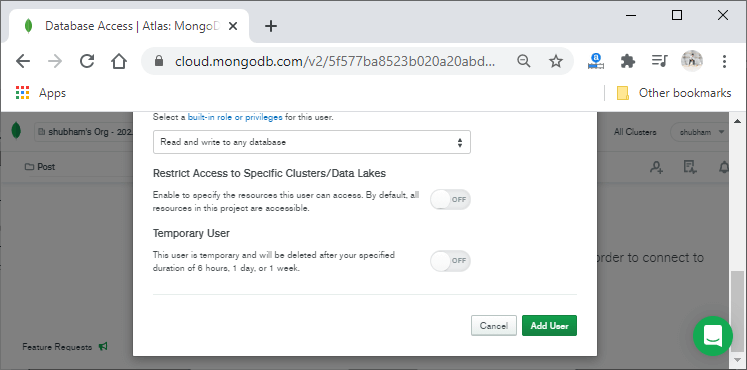 Setup MongoDB in MEAN Stack