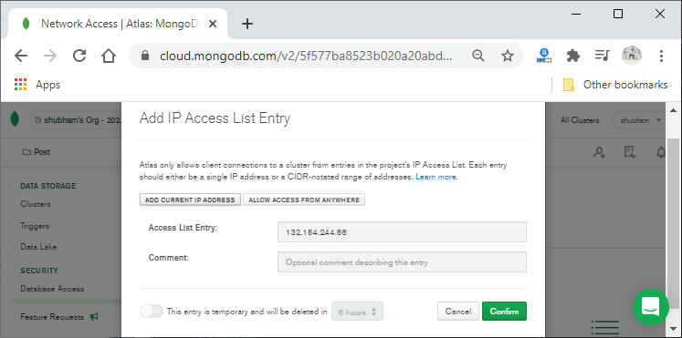 Setup MongoDB in MEAN Stack