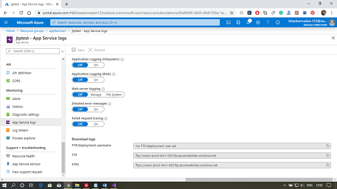 Azure App Service Monitoring