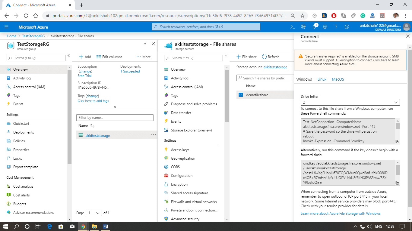 Azure File Storage Service