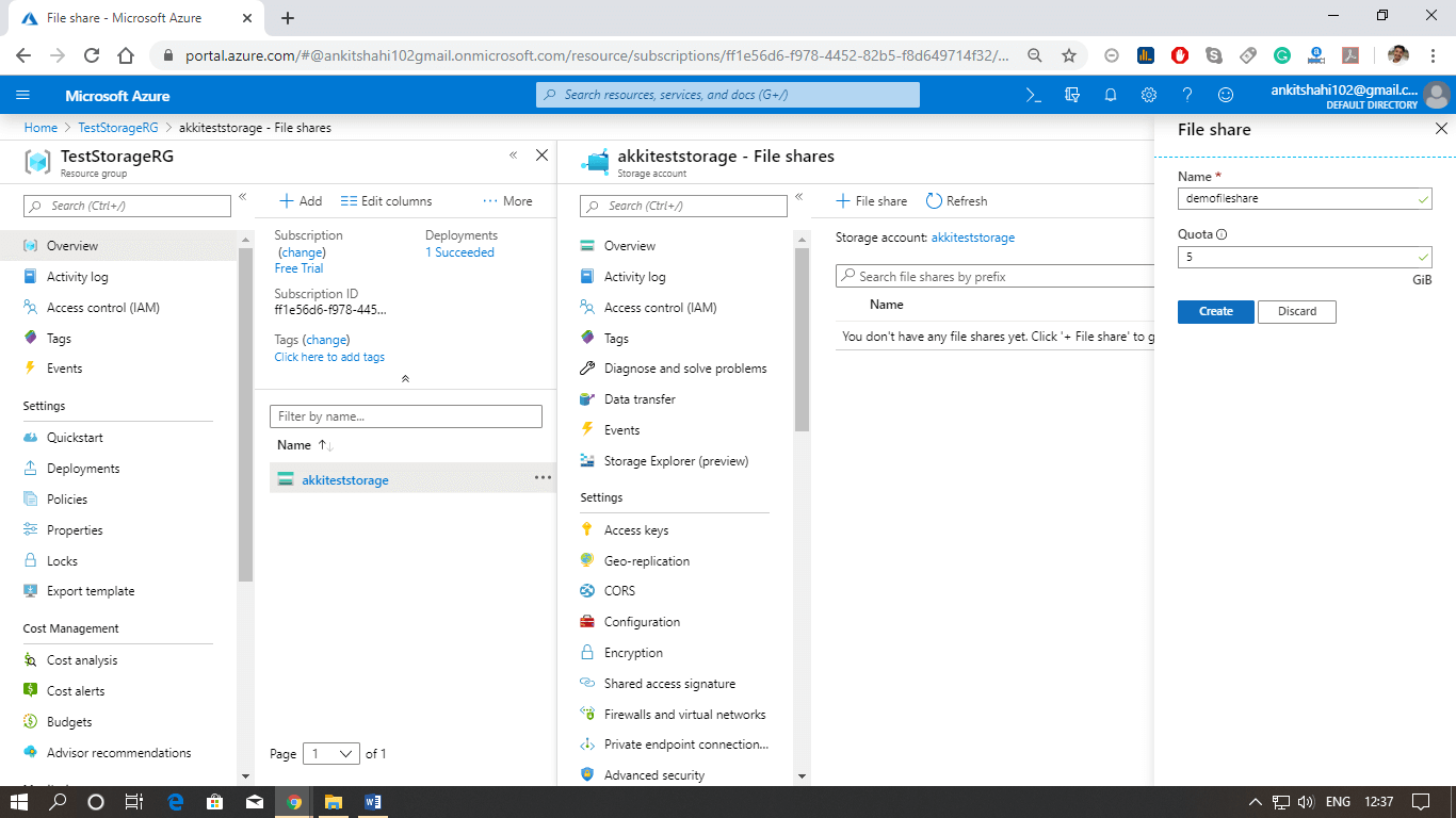 Azure File Storage Service