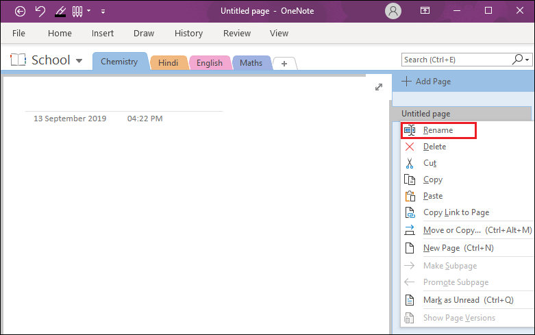 Creating Notebook in OneNote