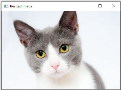 Example of resizing the images