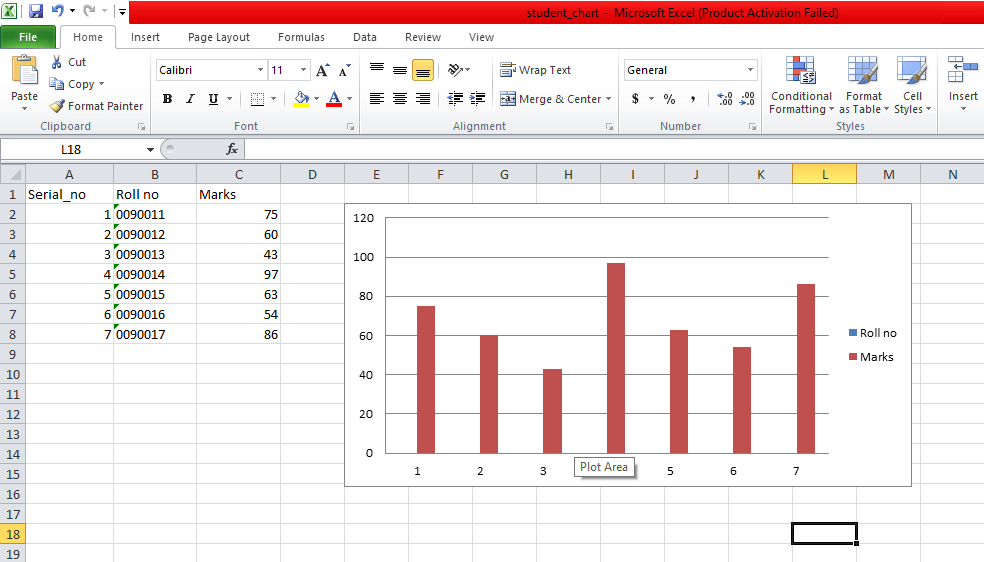 Openpyxl Adding Chart to Excel File